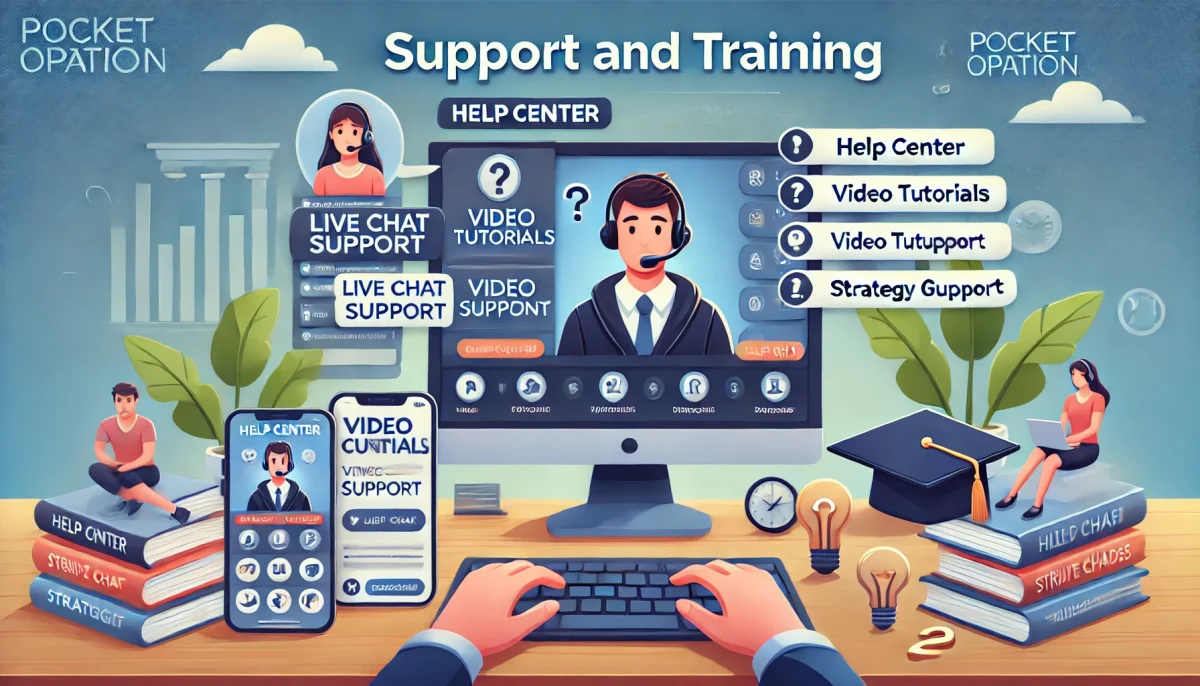 Поддержка и обучение используя инструменты Pocket Option